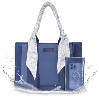 Case-Mate, Jelly Scarf Tote, Phone Pouch, Something Navy Twilly, translucent tote, scarf-wrapped handle at ooh la la in Grapevine TX 76051
