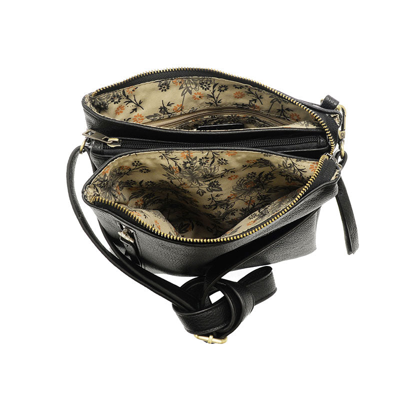 Dawn Multi Pocket Compact Crossbody Bag in black at ooh la la! in Grapevine TX 76051