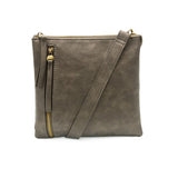 Dawn Multi Pocket Compact Crossbody Bag in metallic dark chrome at ooh la la! in Grapevine TX 76051