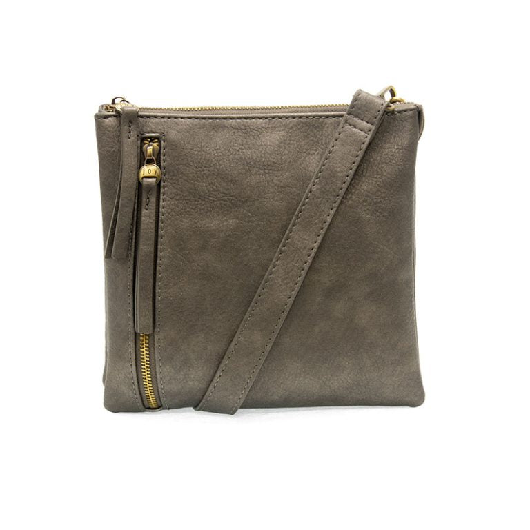 Dawn Multi Pocket Compact Crossbody Bag in metallic dark chrome at ooh la la! in Grapevine TX 76051