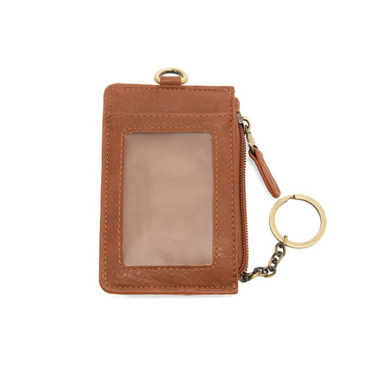 Dolly Small Card Wallet with Keyring in saddle at ooh la la! in grapevine TX 76051