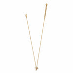 Gold chain necklace with small hummingbird pendant featuring sparkling gems