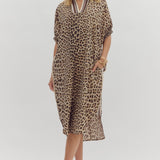Leopard Dolman Midi Dress at Ooh La La! in Grapevine TX 76051