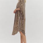 Leopard Dolman Midi Dress at Ooh La La! in Grapevine TX 76051