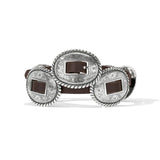 Brighton Fandango Concho Belt with silver conchos and brown leather strap