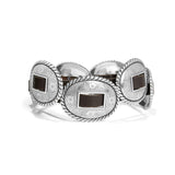 Brighton Fandango silver concho belt with engraved oval medallions and rope detailing