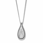 Brighton Ferrara La Crima silver necklace with hammered teardrop pendant on chain