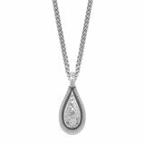Brighton Ferrara La Crima Petite Necklace with silver teardrop pendant and chain