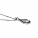 Brighton Ferrara La Crima Petite silver necklace with hammered teardrop pendant