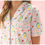 Fruit Cocktail Pajamas Short Set with Ruffle at ooh la la! in Grapevine TX 76051