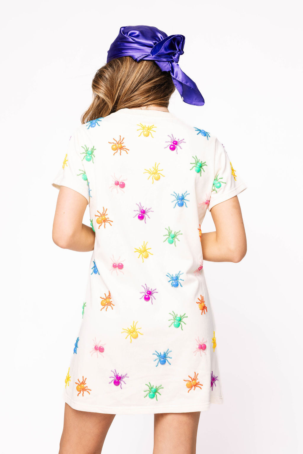 Queen of Sparkles Ivory Multi Beaded Spider Dress at ooh la la! in Grapevine TX 76051