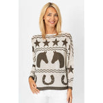 Lucky in Love Horse Batwing Sweater at ooh la la! in Grapevine TX 76051