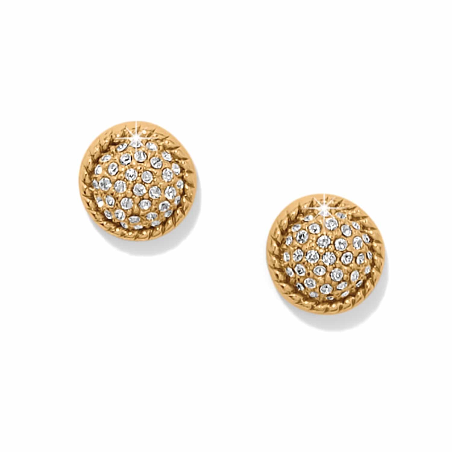 Brighton Illumina Celeste Gold Dome Post Earrings at Ooh La La! in Grapevine TX 76051