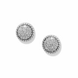 Brighton Illumina Celeste Silver Dome Post Earrings at Ooh La La! in Grapevine TX 76051