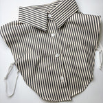 Haute Faux Collar - Classic Style in black stripe at ooh la la! in Grapevine TX 76051