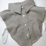 Haute Faux Collar - Classic Style in black stripe at ooh la la! in Grapevine TX 76051