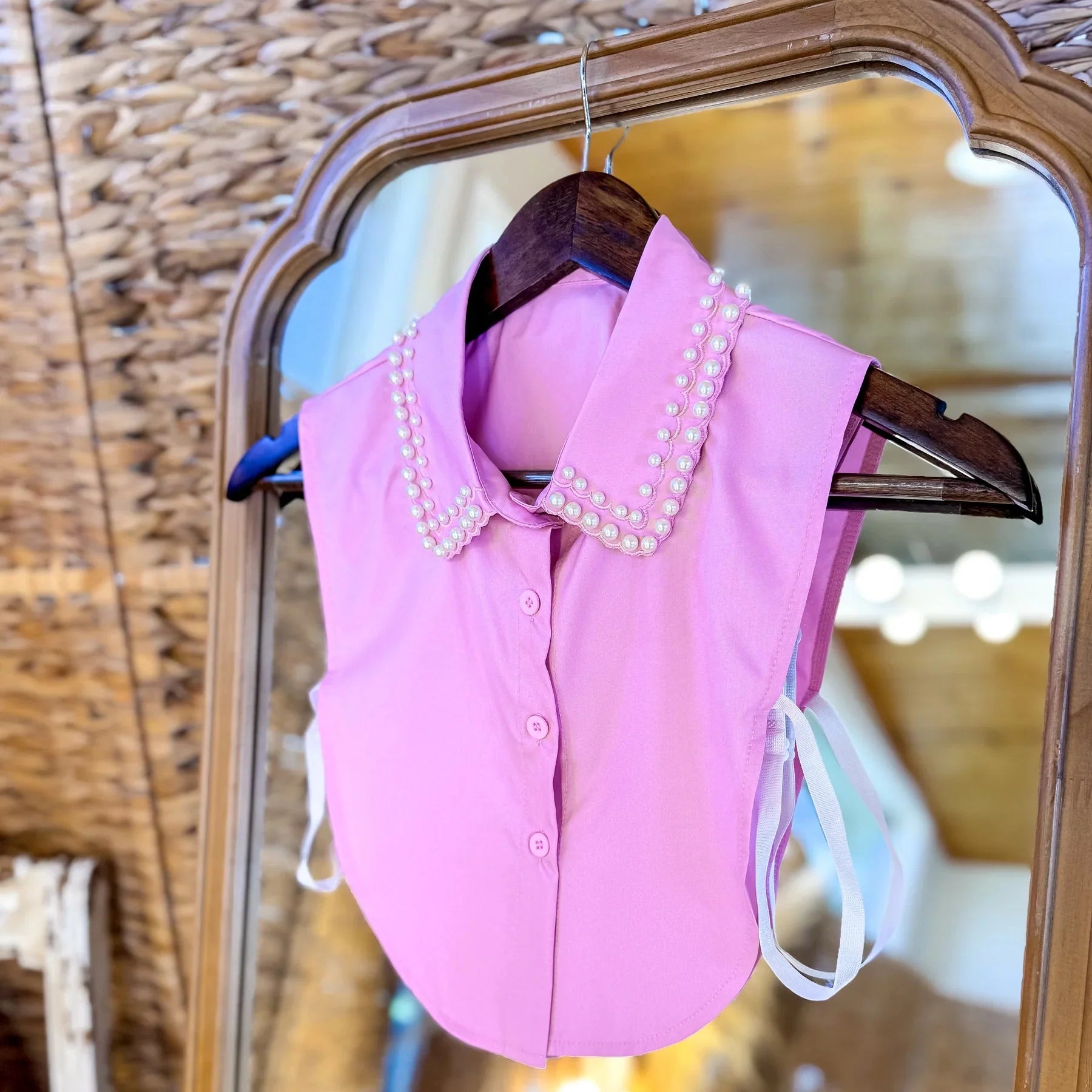 Haute Faux Collar - Pearl Trimmed Peter Pan Style