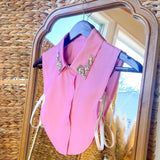 Haute Faux Collar - Sparkling Rhinestones Western Style in light pink at ooh la la! in Grapevine TX 76051