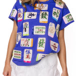 Queen of Sparkles Royal Blue Mahjong Tile Tee at ooh la la! in Grapevine TX 76051