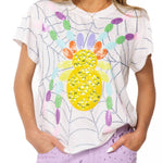 Queen of Sparkles White Multi Oversized Spider on Web Tee at ooh la la! in Grapevine TX 76051