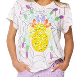 Queen of Sparkles White Multi Oversized Spider on Web Tee at ooh la la! in Grapevine TX 76051