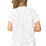 Queen of Sparkles White Multi Oversized Spider on Web Tee at ooh la la! in Grapevine TX 76051