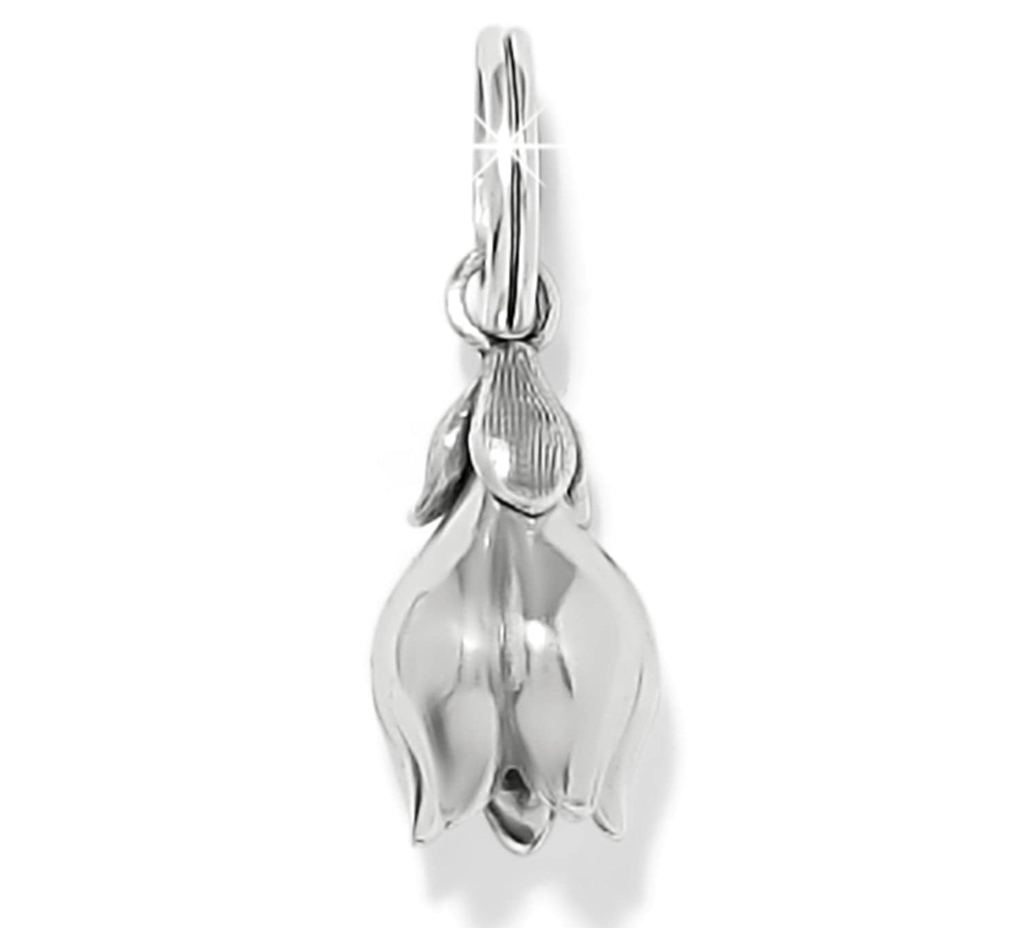 Brighton La Tulipe Petal Charm in silver with tulip flower design