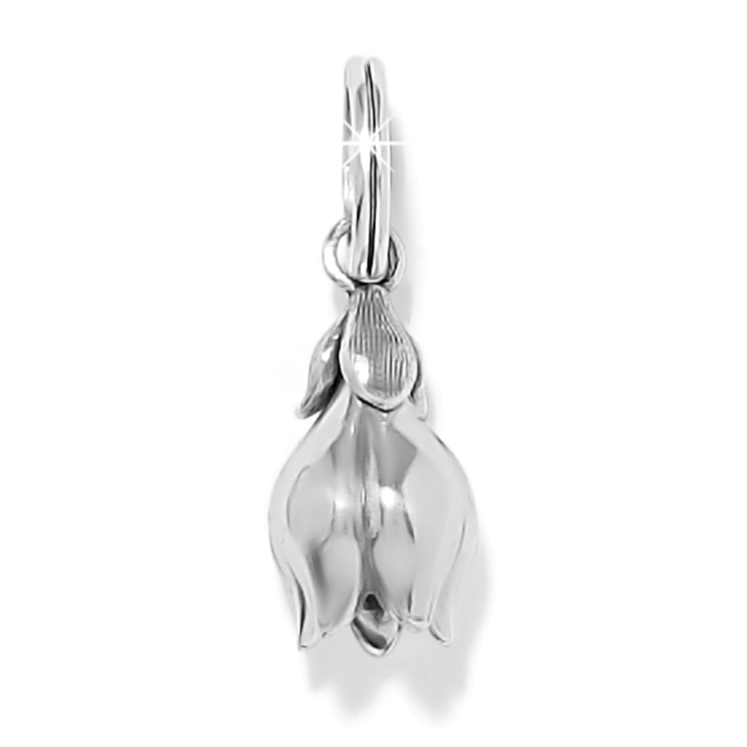 Brighton La Tulipe Petal Charm in silver with tulip flower design
