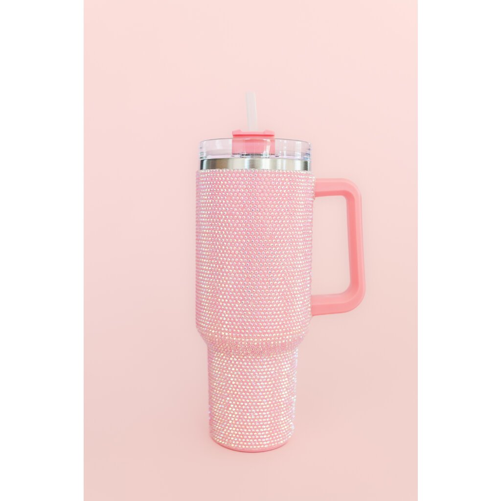 Rhinestone 40oz Tumbler in light pink at ooh la la! in Grapevine TX 76051