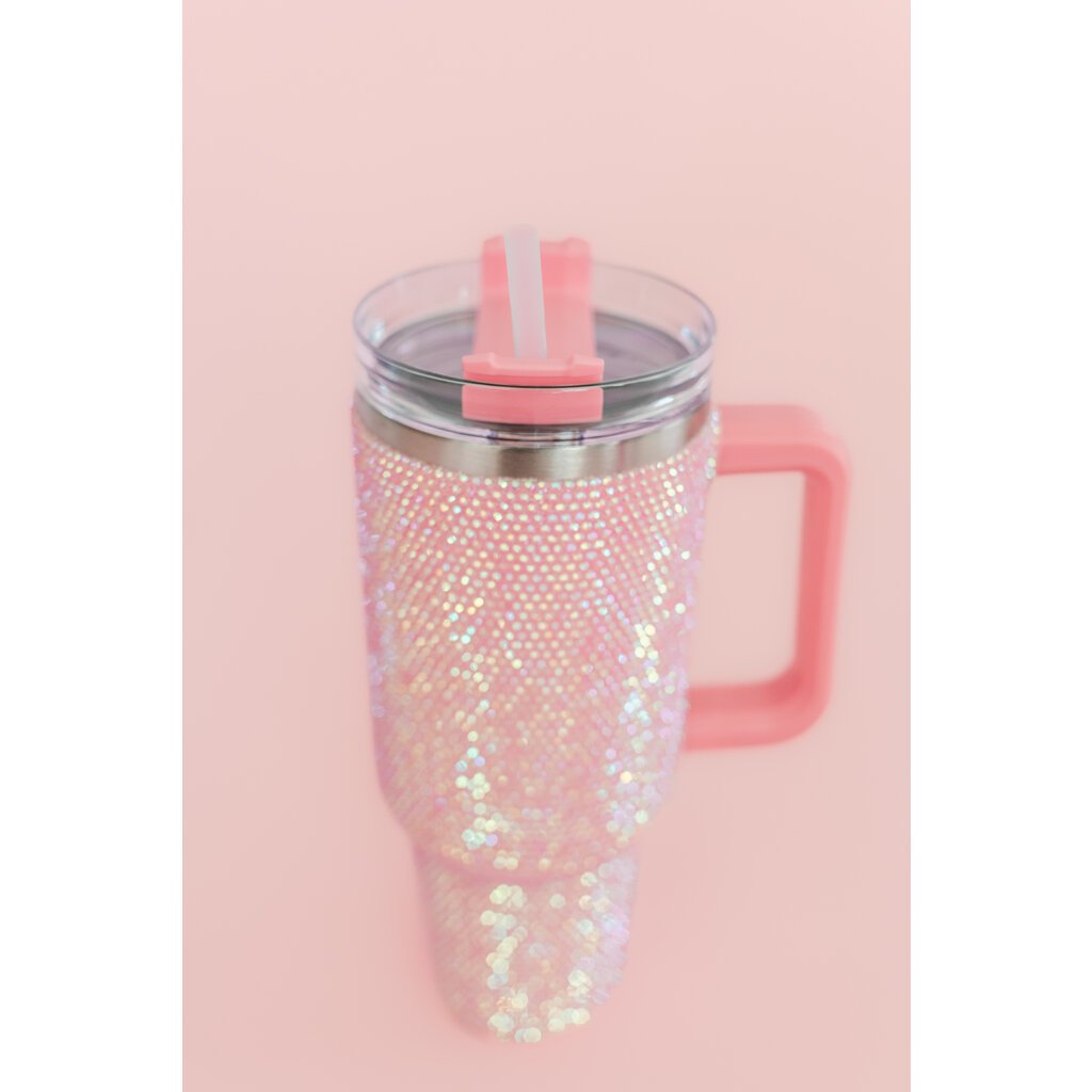 Rhinestone 40oz Tumbler in light pink at ooh la la! in Grapevine TX 76051