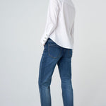 Liverpool Classic White Blouse with Statement Cuff - WHITE back view