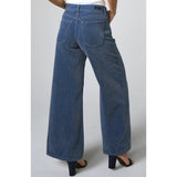 Liverpool Dreamer Relaxed Wide Leg Jeans in medium blue Dreamstate wash, rear view