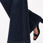 Liverpool Hannah Flare 32" Jean with Scattered Blue Crystals - WINTER GLOW, alternate view