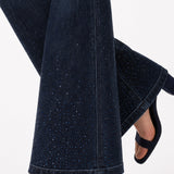 Liverpool Hannah Flare 32" Jean with Scattered Blue Crystals - WINTER GLOW, alternate view