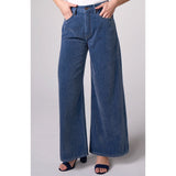 Liverpool Dreamer Relaxed Wide Leg Jeans in Dreamstate medium blue denim wash