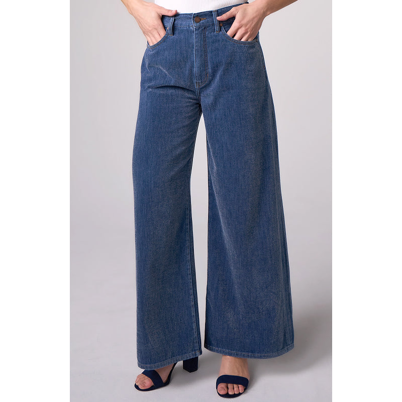 Liverpool Dreamer Relaxed Wide Leg Jeans in Dreamstate medium blue denim wash