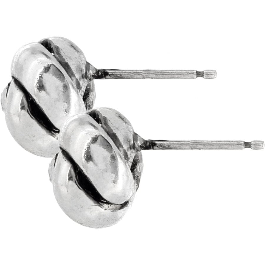 Brighton Love Me Knot silver mini post earrings with twisted knot design