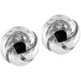 Brighton Love Me Knot silver mini post earrings with twisted knot design
