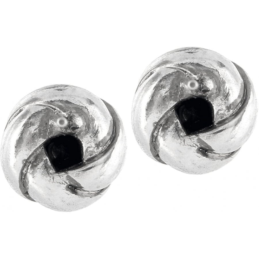 Brighton Love Me Knot silver mini post earrings with twisted knot design