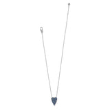 Brighton Love Messages Love Knows Blue heart pendant necklace with blue crystals