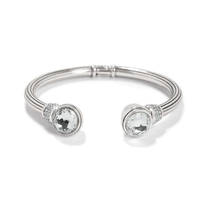 Brighton Meridian Aurora Petite Hinge Bangle in Silver Crystal at ooh la la! in Grapevine TX 76051