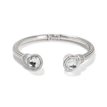 Brighton Meridian Aurora Petite Hinge Bangle in Silver Crystal at ooh la la! in Grapevine TX 76051