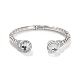 Brighton Meridian Aurora Petite Hinge Bangle in Silver Crystal at ooh la la! in Grapevine TX 76051