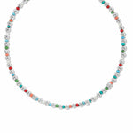 Brighton Meridian Petite necklace with silver beads and colorful accent stones