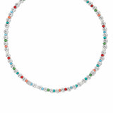 Brighton Meridian Petite necklace with silver beads and colorful accent stones