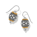 Brighton Meridian Solis French Wire Earrings with crystal pavé and gold band accents