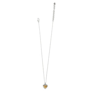 Brighton Mosaic Heart Two Tone Petite Necklace at ooh la la! in Grapevine TX 76051