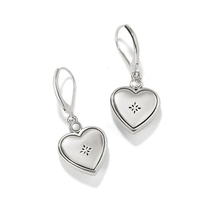 Brighton Mosaic Heart Two Tone Leverback Earrings