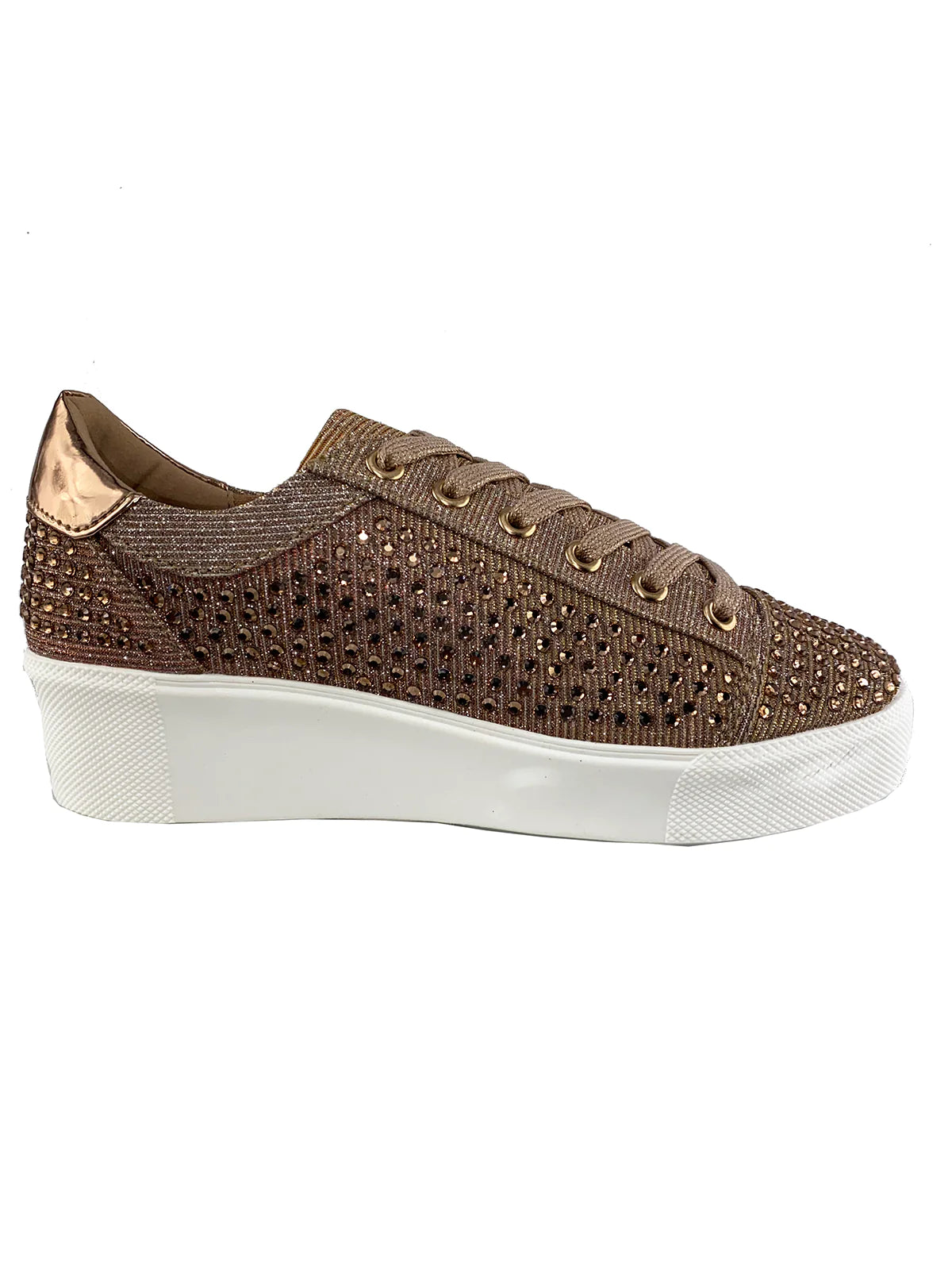 Not Rated Diva Sparkle Sneakers in Rose Gold at ooh la la! in Grapevine TX 76051