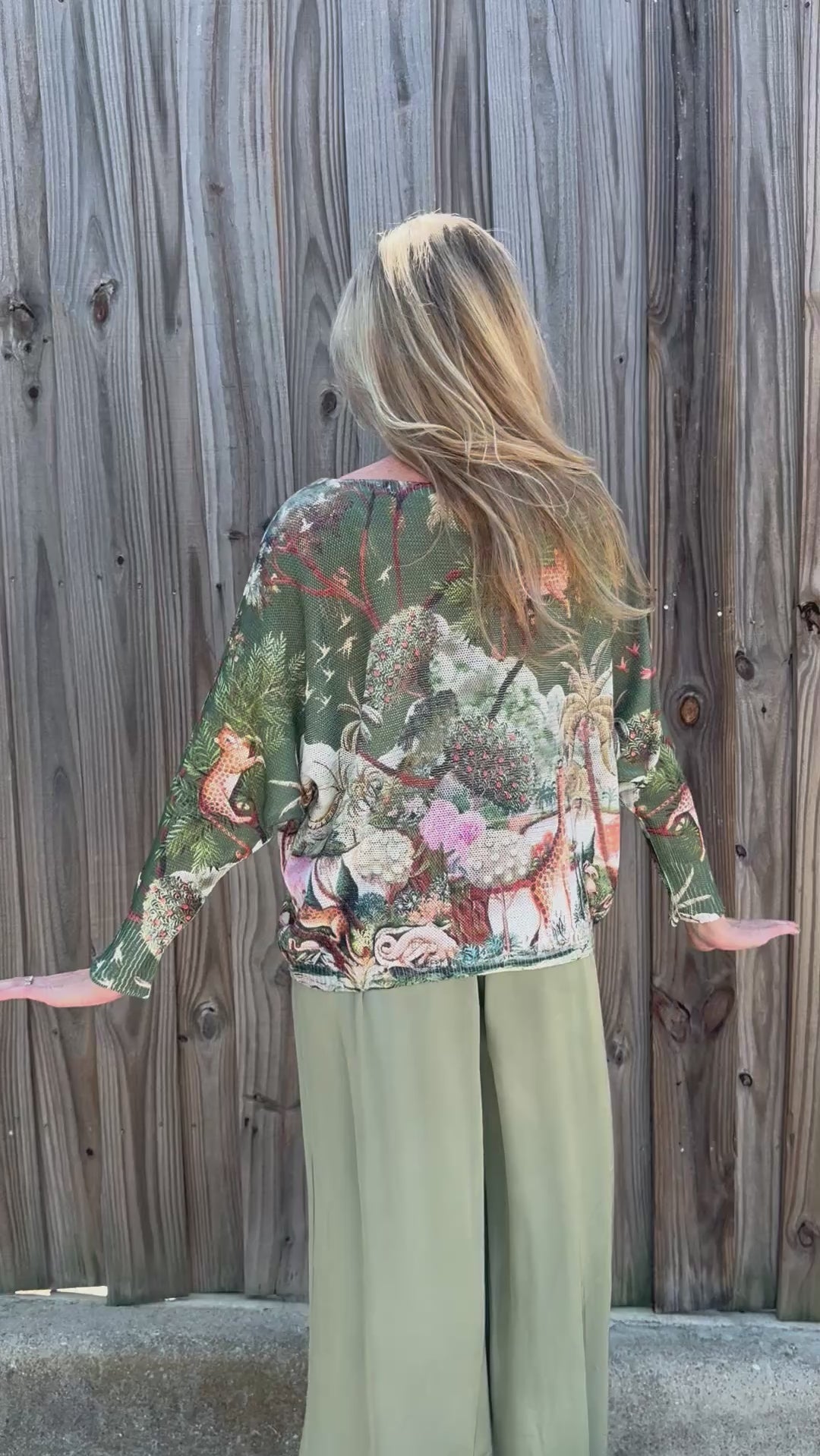 Storybook Jungle Batwing Sweater at ooh la la! in Grapevine TX 76051